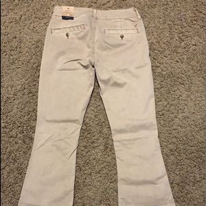 american eagle low rise khaki flair pants
